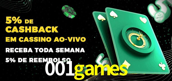 Promoções do cassino ao Vivo 001games